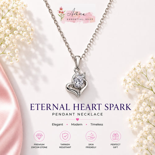 Eternal Heart Spark Pendant Necklace