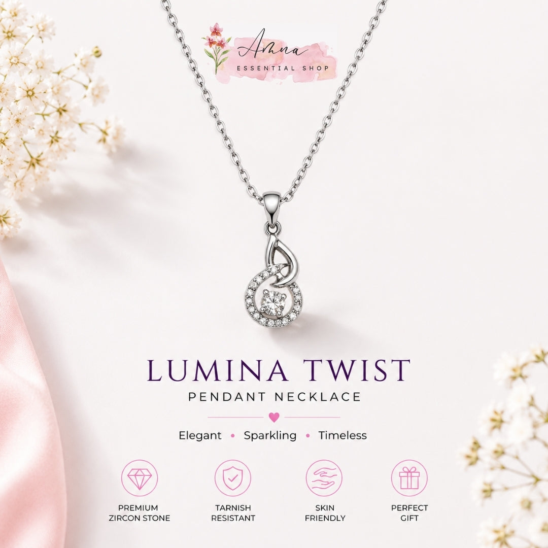 Lumina Twist Crystal Pendant Necklace