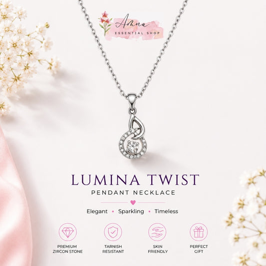 Lumina Twist Crystal Pendant Necklace
