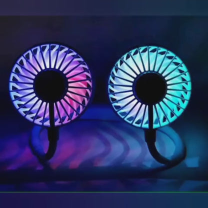 Lazy Portable Silent Neck Fan Rechargeable 3-Speed Control